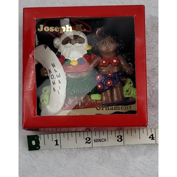 Joseph K. Santa Kona Hawaiian Christmas Ornament POI People Santa Hula Girl - Picture 9 of 10